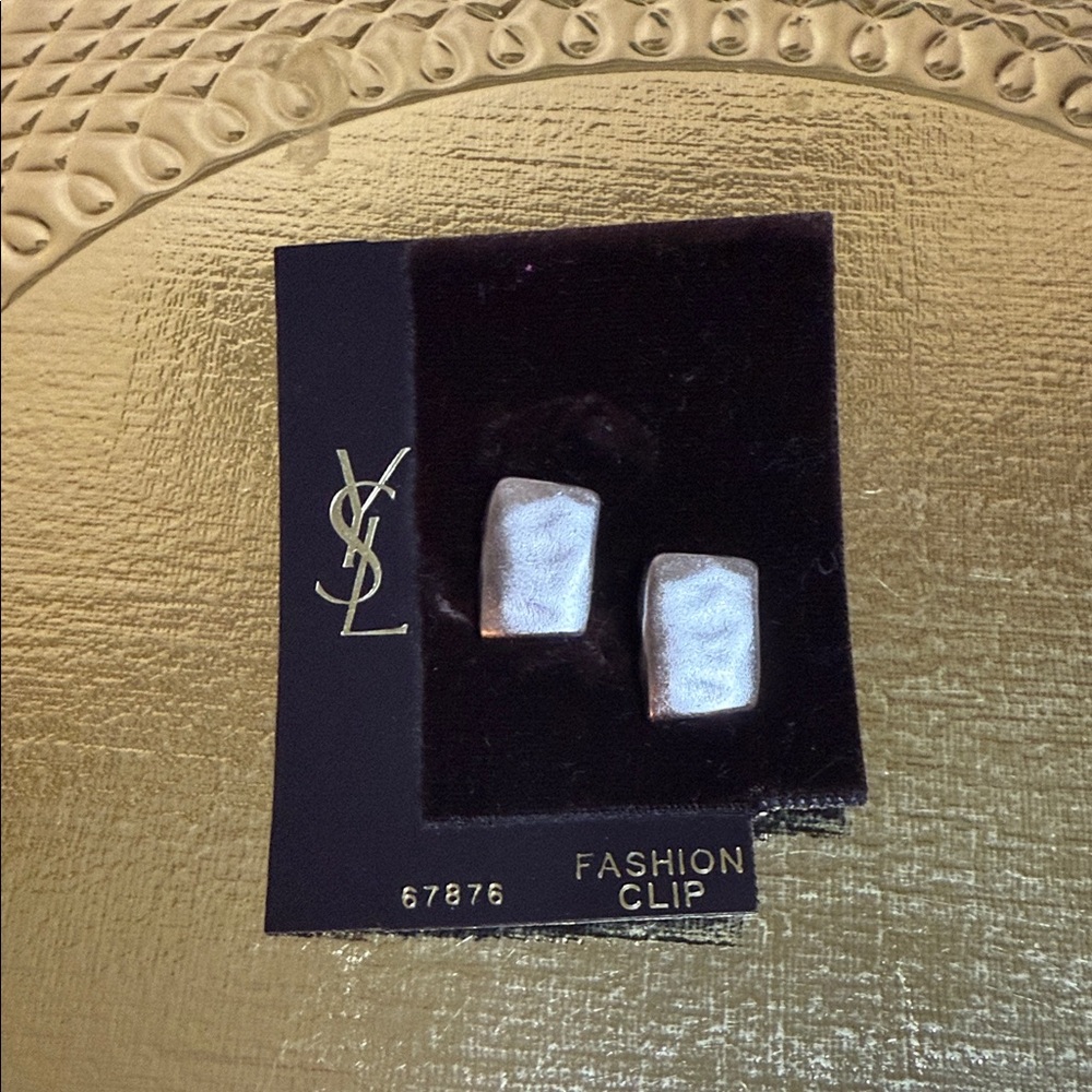 Yves Saint Laurent Silver Fashion Clips